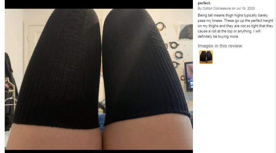 Not every pair of thigh high socks can satisfy a girl who is 5'11