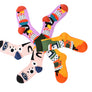 Kayhoma Funny Novelty Colorful Patterned Crew Socks for Women, 3 Pairs