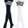 Kayhoma Extra Long Cotton Stripe Thigh High Socks Over the Knee High Plus Size Socks