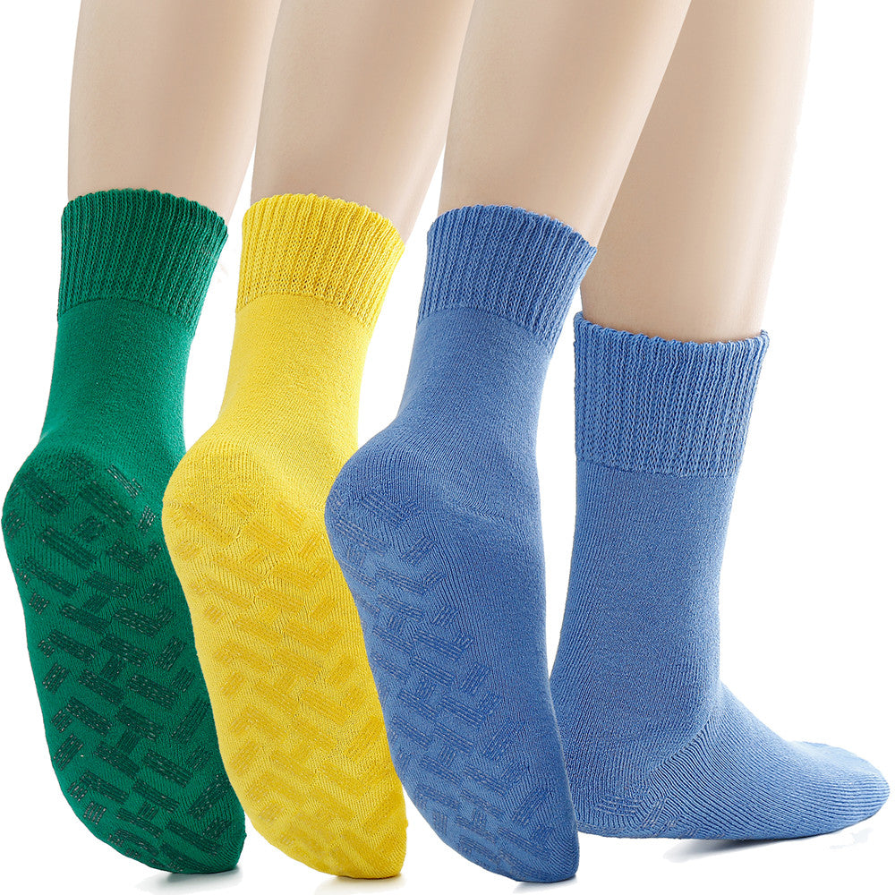 Kayhoma No Foreign Body Sensation Cotton Non Skid Slip Grips Socks