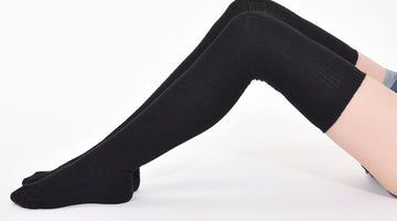 Polyester fabrics is not an option for thigh high socks!