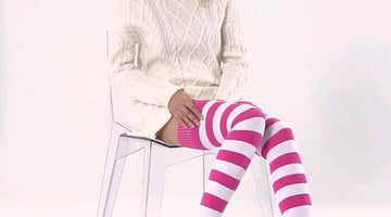 Long staple cotton makes these thigh high socks at the highest quality level