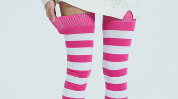 The thigh high sock that doesn’t have the silicone strip on the inside but still stay up well.