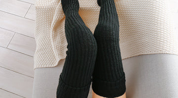 These leg warmers are as soft as a scarf.