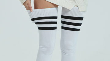 The top band of the thigh high socks can't be too loose!
