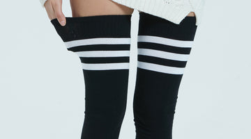 Is the elastic band of thigh high socks as wide as possible?