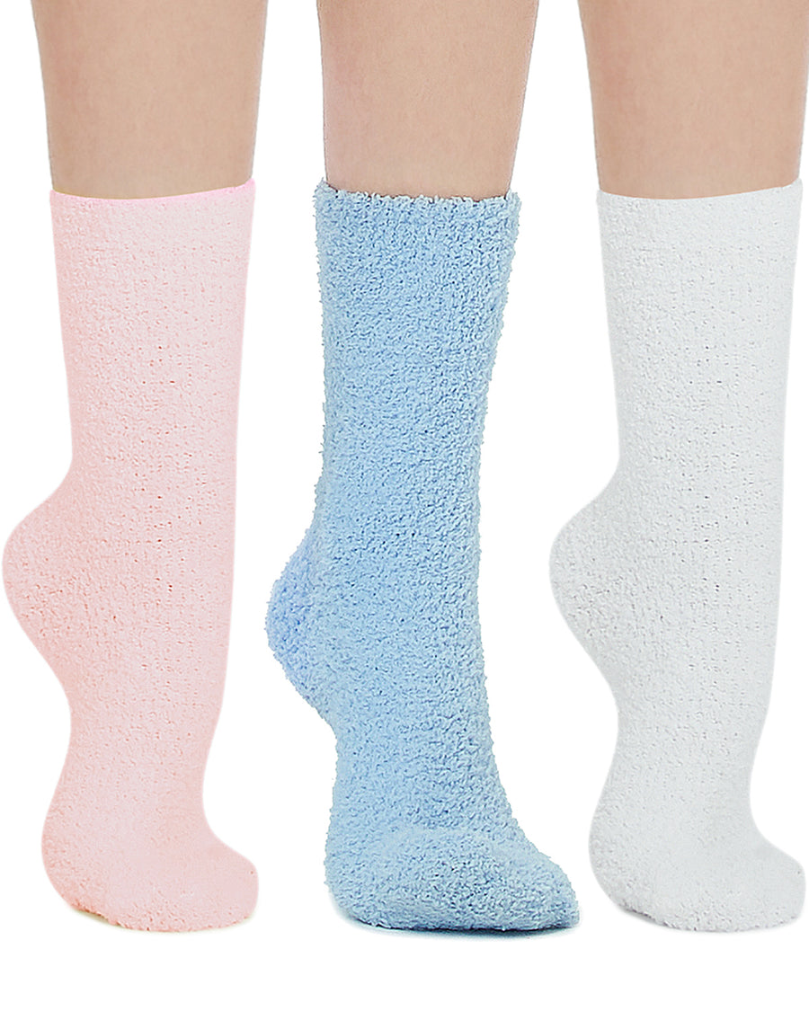 Kayhoma Extra Soft Fuzzy Socks Non Off Lint Crew Socks