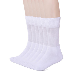 Kayhoma Extra Soft Cotton Diabetic Socks for Womens, Loose Fitting Crew Socks