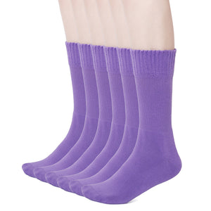 Kayhoma Extra Soft Cotton Diabetic Socks for Womens, Loose Fitting Crew Socks