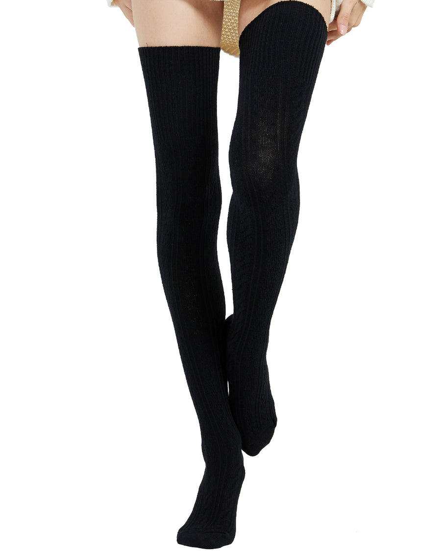 Kayhoma Extra Long Cotton Thigh High Socks