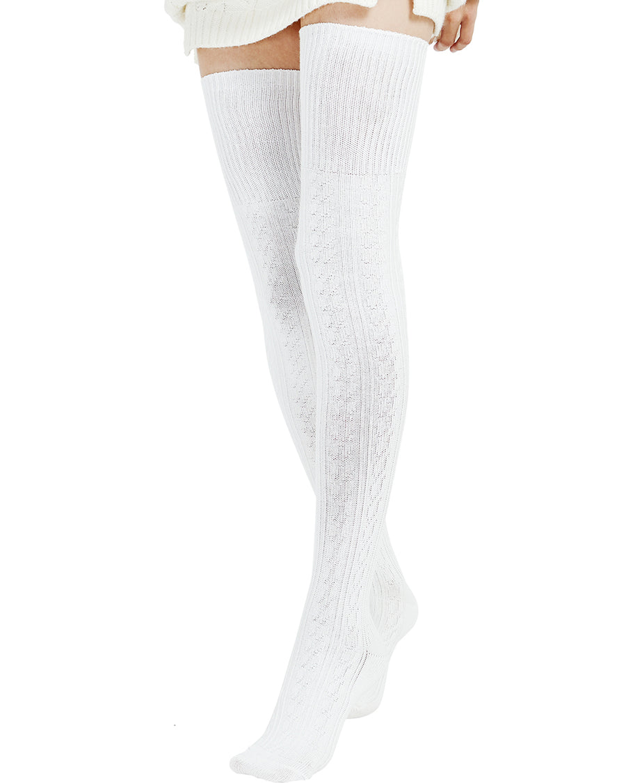 Kayhoma Extra Long Cotton Thigh High Socks