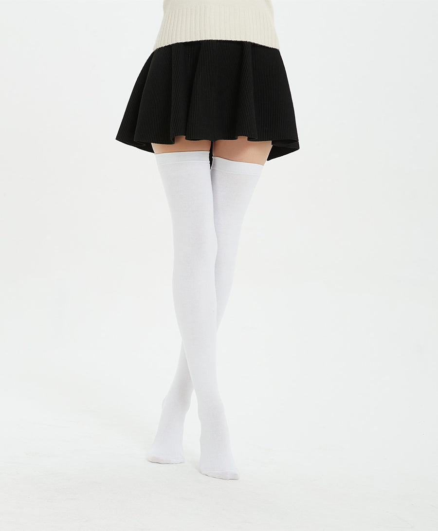 Kayhoma Extra Long Cotton Stripe Thigh High Socks Over the Knee High Socks